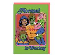 Steven Rhodes Humorous Greeting Card 'Normal is Boring' with Envelope 15cm x 10.5cm - 7874