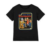 Steven Rhodes Learn About Electricity Kids T Shirt, Black, 12-13