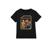 Steven Rhodes Learn About Electricity Kids T Shirt, Black, 12-13