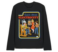 Steven Rhodes Learn About Electricity Unisex Long Sleeve T Shirt, Black, Large