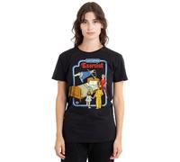 Steven Rhodes Lets Call The Exorcist Ladies T Shirt, Black, Large