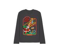 Steven Rhodes Let'S Catch Santa Long Sleeve T-Shirt, Charcoal | Size: 2XL Steven Rhodes Charcoal 2XL