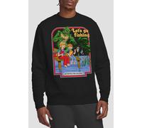 Steven Rhodes Let'S Go Fishing Sweatshirt, Black | Size: Small Steven Rhodes Black S
