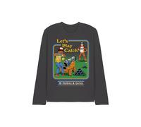 Steven Rhodes Let'S Play Catch Long Sleeve T-Shirt, Black | Size: 2XL Steven Rhodes Black 2XL