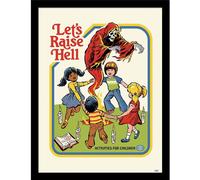 Steven Rhodes Lets Raise Hell Framed Poster Steven Rhodes Multicolor
