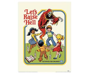 Steven Rhodes Lets Raise Hell Print Steven Rhodes Multicolor