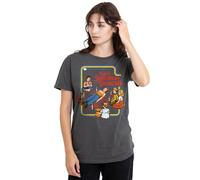 Steven Rhodes Lets Summon Demons Ladies T Shirt, Charcoal, X-Large