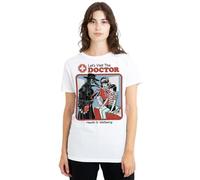 Steven Rhodes Let's Visit The Doctor Ladies T Shirt, White, Large