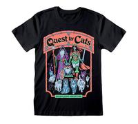 Steven Rhodes Men's Quest For Cats T-Shirt in Black | Size: Large Steven Rhodes Black L