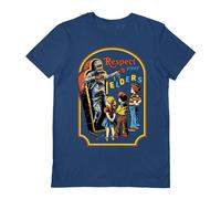 Steven Rhodes Men's Respect Your Elders T-Shirt in Navy | Size: XL Steven Rhodes Navy XL