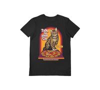 Steven Rhodes Men's Talk To Your Cat T-Shirt in Black | Size: Medium Steven Rhodes Black M