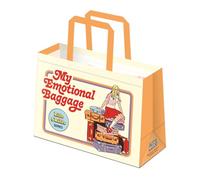 Steven Rhodes My Emotional Baggage Reusable Bag, Beige/Yellow/Red, One Size