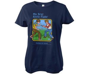 Steven Rhodes My First Knife Fight Girly Tee Damen T-Shirt Navy