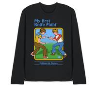 Steven Rhodes My First Knife Fight Unisex Long Sleeve T Shirt, Black, Medium