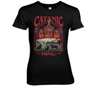 Steven Rhodes Officially Licensed Catanic Panic Women T-Shirt (Black), Medium