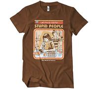 Steven Rhodes Officially Licensed Cure for Stupid People Mens T-Shirt (Brown), Medium