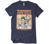 Steven Rhodes Officially Licensed Cure for Stupid People Mens T-Shirt (Navy), Medium