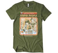 Steven Rhodes Officially Licensed Cure for Stupid People Mens T-Shirt (Olive), X-Large