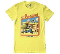 Steven Rhodes Officially Licensed Hide from Reality Mens T-Shirt (Yellow), Large