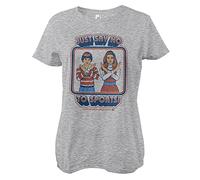 Steven Rhodes Officially Licensed Just Say No to Sports Women T-Shirt (Heather Grey), X-Large