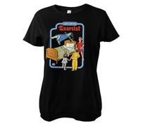 Steven Rhodes Officially Licensed Let's Call The Exorcist Women T-Shirt (Black), Medium