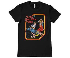 Steven Rhodes Officially Licensed Let's Sacrifice Toby Mens T-Shirt (Black), Large