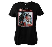Steven Rhodes Officially Licensed Let's Visit The Doctor Women T-Shirt (Black), X-Large