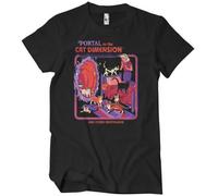Steven Rhodes Officially Licensed Portal to The Cat Dimension Mens T-Shirt (Black), Medium