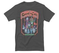 Steven Rhodes Officially Licensed Quest for Cats Mens T-Shirt (Dark Grey), XX-Large