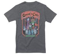 Steven Rhodes Officially Licensed Quest for Cats Mens T-Shirt (Dark-Heather), XX-Large