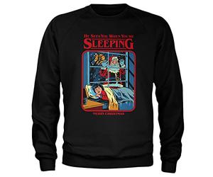 Steven Rhodes Officially Licensed Santa Sees You Sweatshirt (Black), XX-Large