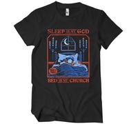 Steven Rhodes Officially Licensed Sleep is My God - Bed is My Church Mens T-Shirt