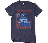 Steven Rhodes Officially Licensed Sleep is My God - Bed is My Church Mens T-Shirt
