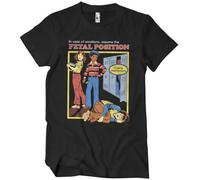 Steven Rhodes Officially Licensed The Fetal Position Mens T-Shirt (Black), Small