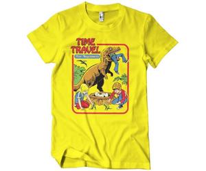 Steven Rhodes Officially Licensed Time Travel for Beginners Mens T-Shirt (Yellow), Medium