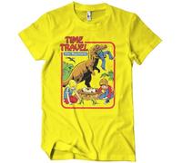 Steven Rhodes Officially Licensed Time Travel for Beginners Mens T-Shirt (Yellow), XX-Large