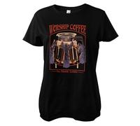 Steven Rhodes Officially Licensed Worship Coffee Women T-Shirt (Black), Large