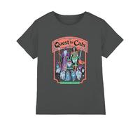 Steven Rhodes Quest for Cats Kids T Shirt, Charcoal, 9-11