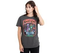 Steven Rhodes Quest for Cats Ladies T Shirt, Charcoal, X-Large