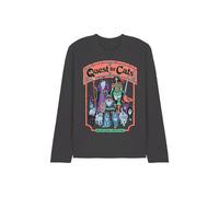 Steven Rhodes Quest For Cats Long Sleeve T-Shirt, Black | Size: Medium Steven Rhodes Black M