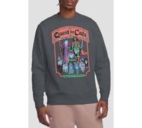 Steven Rhodes Quest For Cats Unisex Sweatshirt, Charcoal, Medium
