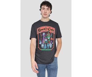 Steven Rhodes Quest For Cats Tee, Charcoal | Size: 2XL Steven Rhodes Charcoal 2XL