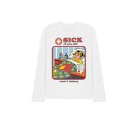Steven Rhodes Sick Of Your Sh Long Sleeve T-Shirt, White | Size: XL Steven Rhodes White XL