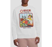 Steven Rhodes Sick Of Your Sh Sweatshirt, White | Size: Large Steven Rhodes White L