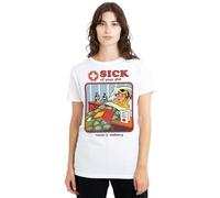 Steven Rhodes Sick of Your Shit Ladies T Shirt, White, Medium