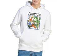 Steven Rhodes Smell The Flowers Unisex Hoodie, White, Medium