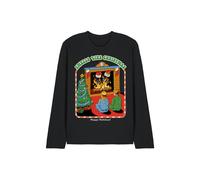 Steven Rhodes Smells Like Christmas Long Sleeve T-Shirt, Black | Size: Medium Steven Rhodes Black M