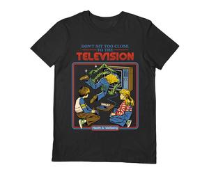 Steven Rhodes T-Shirt - Don't Sit Too Close.. - Official Black S/S Tee 5 Sizes