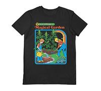 Steven Rhodes T-Shirt (Magical Garden Design) Small Unisex Novelty T Shirt, Womens and Mens Clothing - Official Merchandise Black