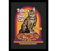 Steven Rhodes Talk To Your Cat Framed Poster Steven Rhodes Multicolor
